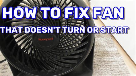 How To Fix Fan That Doesn T Turn Or Start Honeywell Vornado Youtube