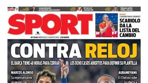 PORTADA Sport Contrarreloj el Barça tiene 48 horas