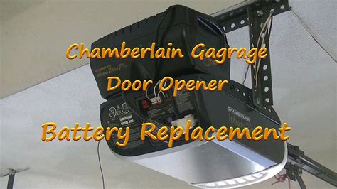 Diy Chamberlain Garage Door Opener Battery Replacement Youtube