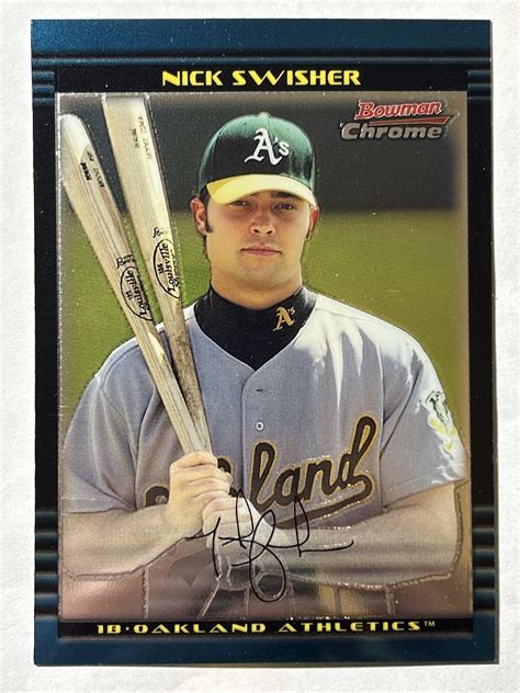 2002 Bowman Chrome Draft Picks Prospects Nick Swisher RC Card