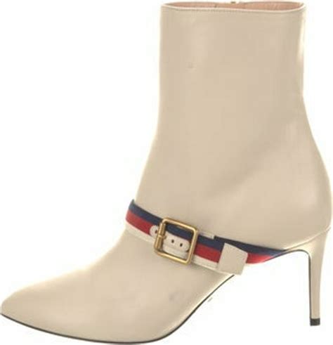 Gucci Sylvie Web Accent Leather Sock Boots Shopstyle