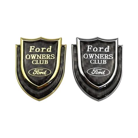 Car Ford Logo Owners Club Shield Emblem Sticker