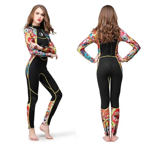 Hisea 3mm Women Neoprene Wetsuit Color Stitching Surf Diving Equipment