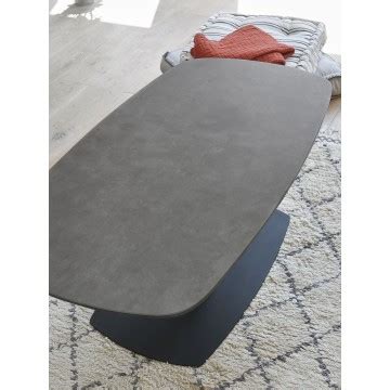 Table basse tonneau pied central céramique