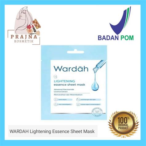 Jual WARDAH Lightening Essence Sheet Mask 20ml Shopee Indonesia