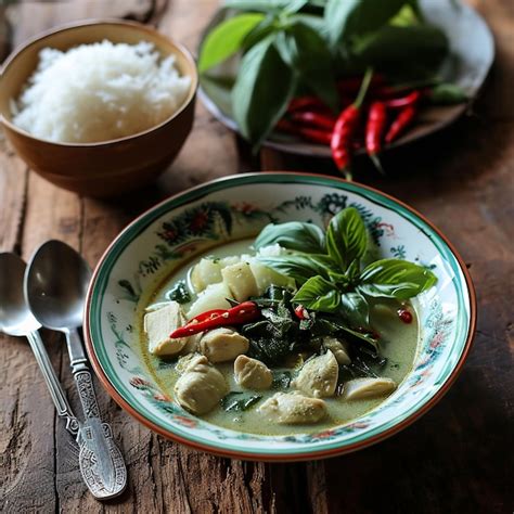 Premium Photo Green Curry Gaeng Keow Wan Vibrant Thai Chicken Curry