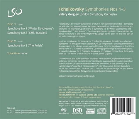 Tchaikovsky Symphonies Nos 1 3 Valery Gergiev Μουσική Προσφορά