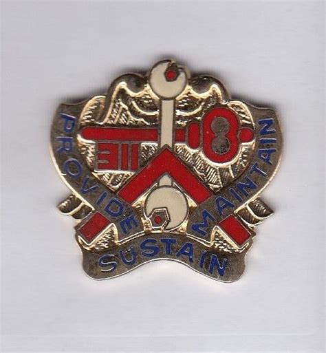 Us Army Th Support Command Quartermaster Qm Supply Crest Dui Badge G