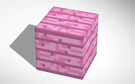 3D design pink Wood Planks (minecraft) - Tinkercad