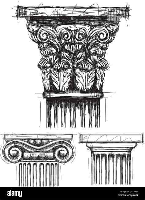 Corinthian column drawing hi-res stock photography and images - Alamy