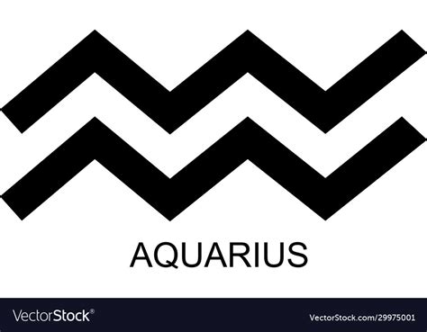 Aquarius sign symbol Royalty Free Vector Image