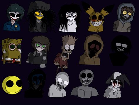 Creepypasta Headshots By Me Rcreepypasta