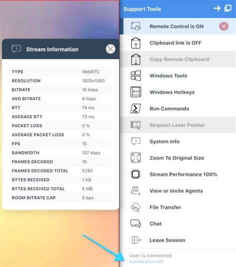 connection information