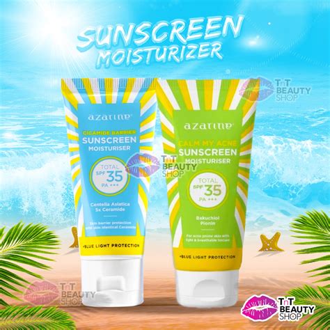 Jual AZARINE Cicamide Barrier Sunscreen Moisturizer Calm My Acne SPF 35