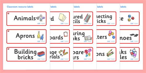 Free Ruby Red Themed Editable Classroom Resource Labels