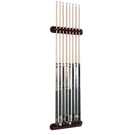 GLD Traditional 8 Cue Billiard Cue Wall Rack Academy