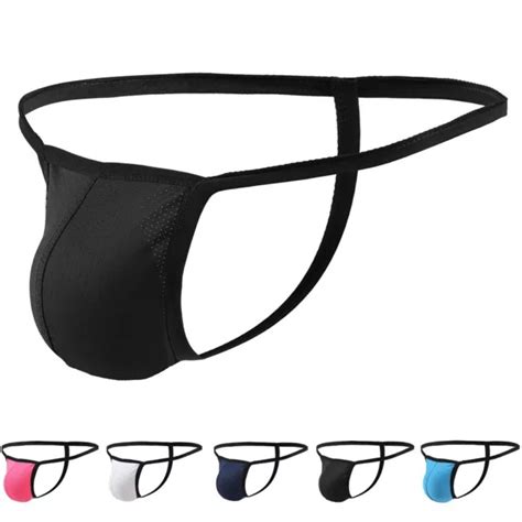 MEN T BACK G STRING Thong Sexy Bikini Underwear Micro Mesh Sheer Pouch Brief EUR 4 74 PicClick IT