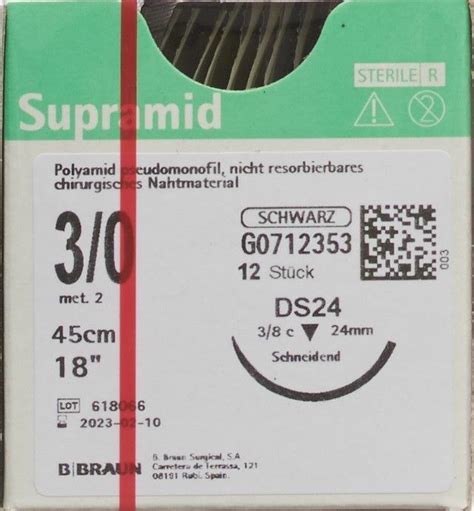 Supramid 45cm Dose 24 3 0 Schwarz 12 Stück In Der Adler Apotheke