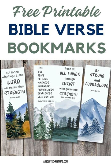 Free Printable Bible Verse Bookmarks Uplifting Scriptures