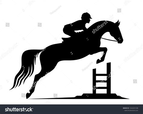 Jumping Horse On White Background Stock Vector (Royalty Free ...