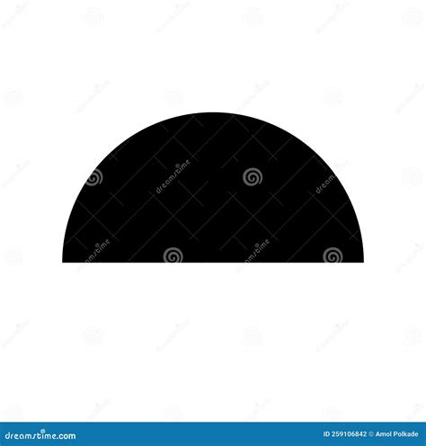 Half Black Circle Vector Icon. Black Cut Circle Stock Vector ...