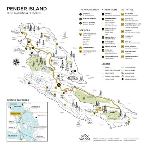 Map of Pender Island » WOODS on Pender