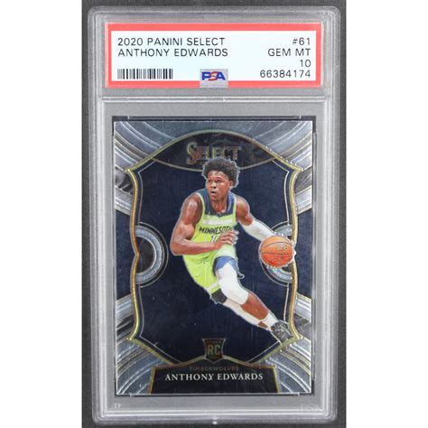 Anthony Edwards 2020 21 Select 61 RC PSA 10 Pristine Auction