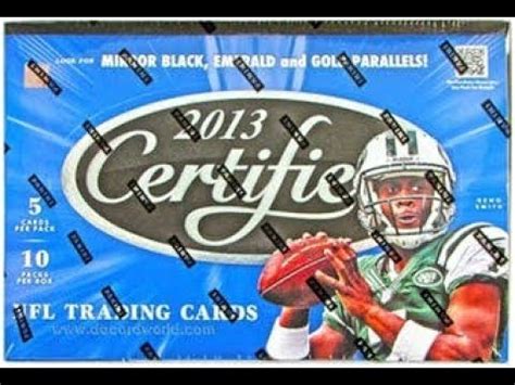 Panini Certified Football Hobby Box Break Hits Youtube