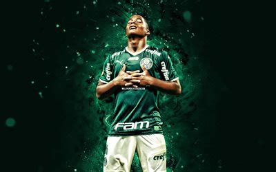 Загрузить Endrick 4k SE Palmeiras green neon lights brazilian