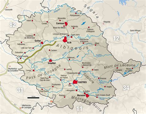 Tarn Département 81 Voyage Carte Plan