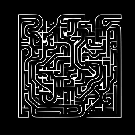 Mazes Black And White Vector Illustration 23568474 Vector Art At Vecteezy