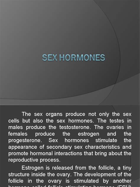 Sex Hormones Pdf Ovary Luteinizing Hormone