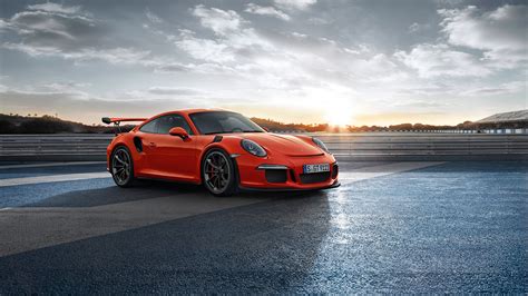 Excellent, 2015, Porsche 911 GT3 RS, Orange Car, Outdoors wallpaper ...