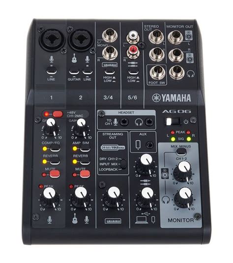 Микшерный пульт Yamaha AG06MK2 Black: цена, характеристики, купить в ...