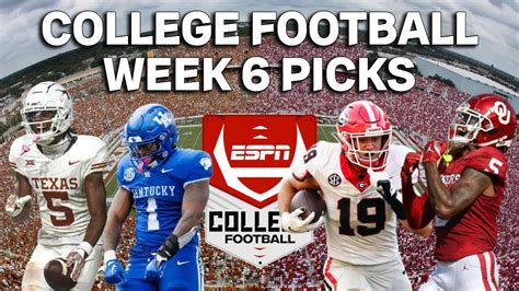 College Football Week 6 Picks And Predictions Youtube