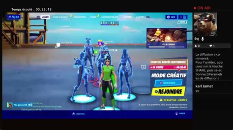 Live Fortnite Fr Ps Gamme Abo Vener Rejindre Youtube