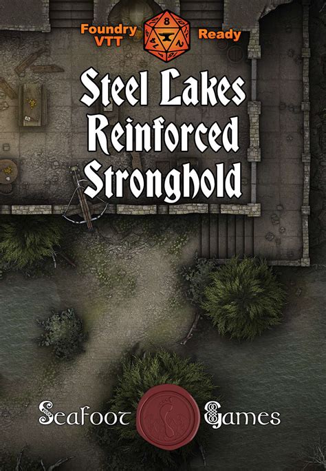 Steel Lakes Reinforced Stronghold Ruins 40x30 Battlemap With Adventure