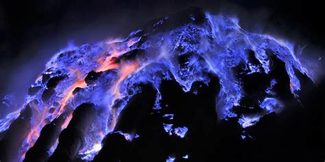 This Rare Volcano Erupts Electric-Blue Streams Of Molten Sulfur ...