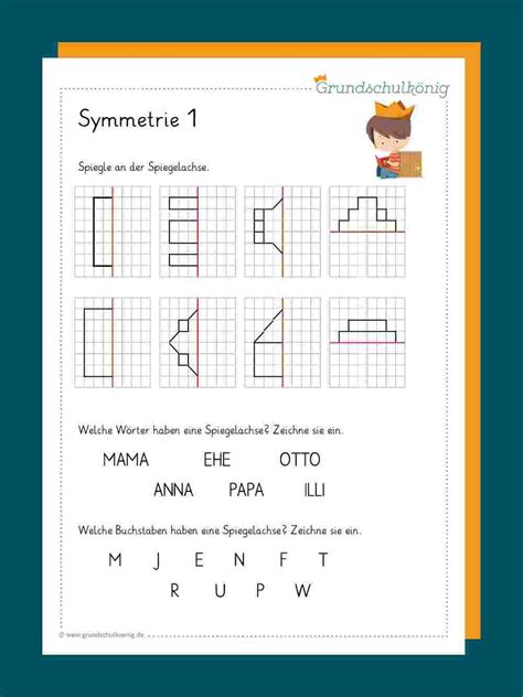 Symmetrie Grundschule Arbeitsbl Tter