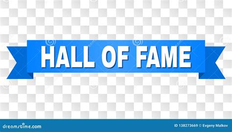 Blue Ribbon With Hall Of Fame Text Stock Vector Illustration Of