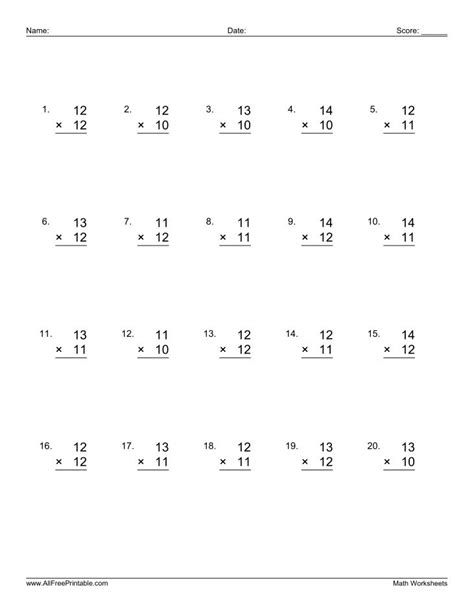 Multiplication Worksheets – Free Printable - Worksheets Library