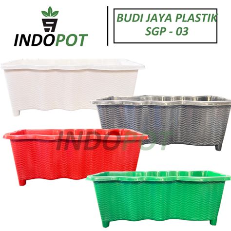 Jual Pot Segi Panjang Budi Jaya Plastik Sgp Aesthetic Tanaman Pot