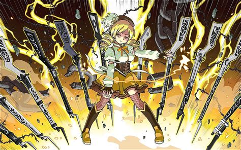 Tomoe Mami Mahou Shoujo MadokaMagica Anime Board HD Wallpaper Pxfuel