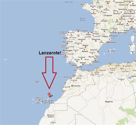 Lanzarote location map Bay Of Biscay, Besancon, Valladolid, Beautiful Photos Of Nature, Caen ...