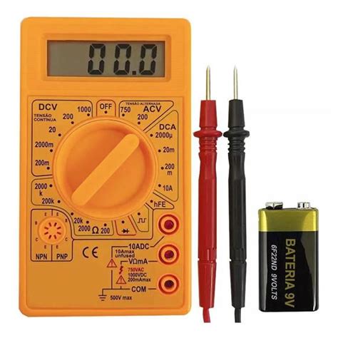 Multímetro Digital Profissional Compacto Portátil e Fácil de Usar