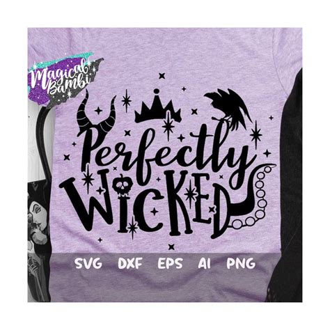 Perfectly Wicked Svg Villains Svg Villain Shirt Svg Mouse Inspire