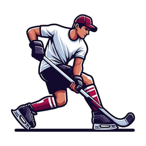 Jugador De Hockey Sobre Hielo Deportista Ilustraci N Vectorial