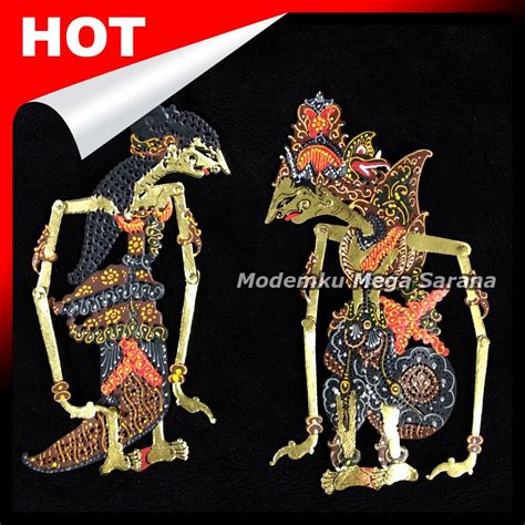 Jual Miniatur Wayang Kulit Mini Caperan Rama Shinta Tanpa Gagang