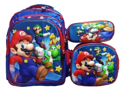 Kit De Mochila D Lonchera Y Lapicera Varios Personajes Combo Primaria