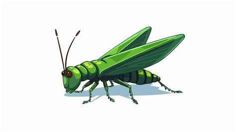 Colorful Pixel Art Cartoon Of A Grasshopper Bug In A Game Setting Premium Ai Generated Vector